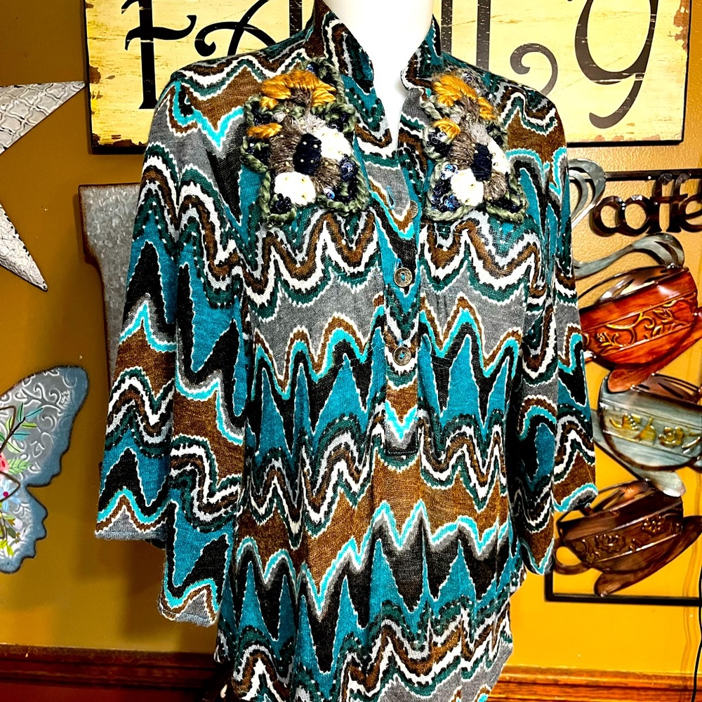 Tracy Porter vintage 80s elegant unique top